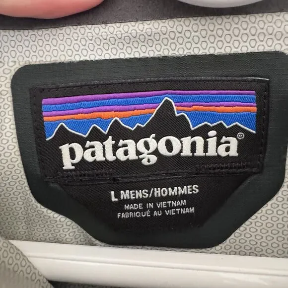 Patagonia Torrentshell Rain Jacket H2No Waterproof Hood Full Zip Grey Mens LRG - Picture 6 of 13